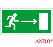 Znak ewakuacyjny „Kierunek do wyjścia drogi ewakuacji w prawo” Z-4E płyta żółta