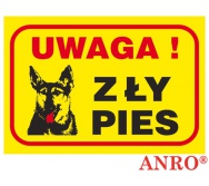 ZNAK  BEZPIECZEŃSTWA Z-R79-P „Uwaga! Zły pies”