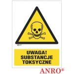ZNAK  BEZPIECZEŃSTWA ZZ-153CH1 \'\'Ostrzeżenie przed niebezpieczeństwem zatrucia substancjami toksycznymi\'\'