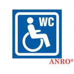 ZNAK  BEZPIECZEŃSTWA ZZ-60 "Oznaczenie WC dla niepełnosprawnych"