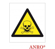 ZNAK  BEZPIECZEŃSTWA ZZ-153CH ''Ostrzeżenie przed niebezpieczeństwem zatrucia substancjami toksycznymi''